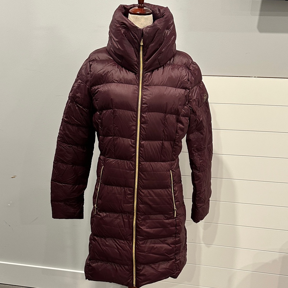 Michael Kors Burgundy Puffer Jacket